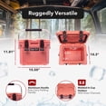 thumbnail image 3 of CAMP-ZERO 10 Liter 10.6 Quart Cooler with 2 Molded In Cup Holders, Coral, 3 of 10