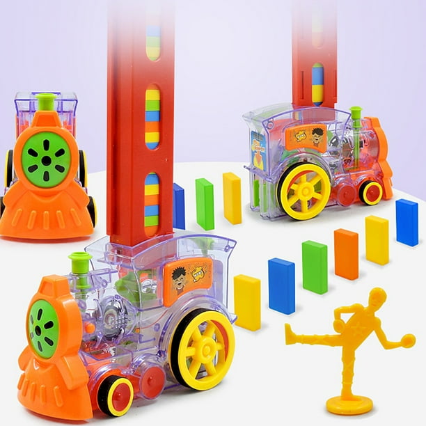 1 Set Early Education Toy Funny Safe Chic Educational Playthings Electric Domino Train Toys for Shop Home Store