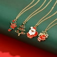 thumbnail image 6 of JUSIP 4pcs Christmas Chic Necklace | Winter Snowflake Santa Claus Tree Bell Pendant Versatile Jewelry Collarbone Chain, 6 of 8