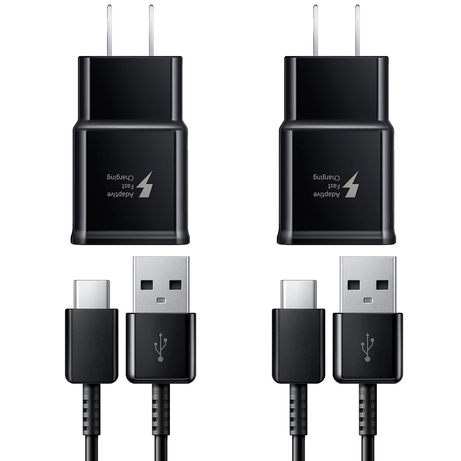 Type C Charger Fast Charging, 2 Pack USB C Android Phone Wall Charger