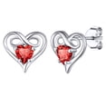 thumbnail image 1 of Pendientes Silvora Dainty con piedras preciosas para mujer, plata de ley, corazón infinito, regalo de joyería para cumpleaños o Navidad, 1 of 7