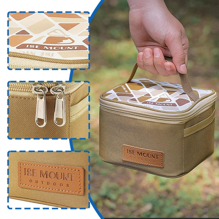 EIRZNGXQ Portable Spice Bag Camping Spice Organizer Seasoning Bottle Holder Seasoning Storage Bag Organizer Travel Multi Spice Containers Set for