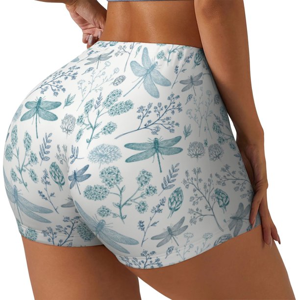 Fotbe Dragonfly Shorts Sin Costuras – Shorts Deportivos de Cintura Alta para Mujer, Elásticos para Gimnasio, Yoga, Running o Ciclismo-Small