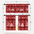 thumbnail image 4 of Christmas Tree Deer Kitchen Curtains with Valance and Tier Sets 36 Inch, 3 Pieces Red Snow Snowflake Rod Pocket Drapes Window Treatment Curtains for Kitchen Over Sink Bed Room Decor, 4 of 6