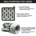 thumbnail image 7 of Black Labrador Kitchen Oven Mitt and Pot Holder Sets 2 Pcs for Baking, Cooking and Grilling, Heat Resistant Up To 392 °F, 7 of 7