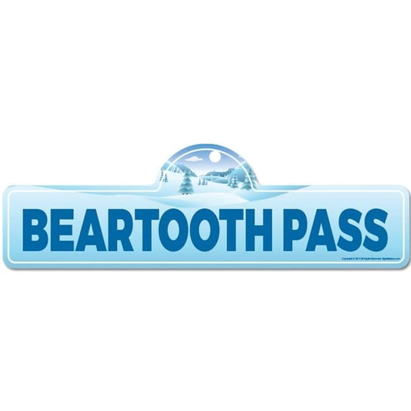 6 x 18 in. Street Sign - Beartooth Pass