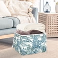 thumbnail image 3 of Yayeee Collapsible Cube Storage Bin with Lid Fabric Closet Decorative Basket with Handles, Green Flourishing Garden, 3 of 7