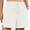 C1-White, variant on Women's Plus Size Athletic Shorts with Pockets, Light Gray 3X Cotton Blend Workout Shorts with Side Slits & Drawstring