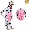 thumbnail image 3 of Adult Unisex Animal Cow Onesie Pajamas, Cosplay Halloween Christmas Carnival Costume, Novelty Nightwear Pyjamas, 3 of 5