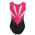 thumbnail image 3 of TiaoBug Kids Girls Gymnastics Tumbling Leotards One Piece Sparkly Ballet Sleeveless Cutout Back Bodysuit Hot Pink 10, 3 of 6