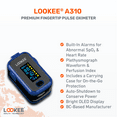 thumbnail image 3 of LOOKEE Premium Pulse Oximeter Finger Monitor with Case- | FSA/HSA Eligible Blue Color Pulse Ox with Lanyard and Batteries, 3 of 6