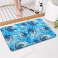 thumbnail image 3 of Blue Gold Marble Pattern Bathroom Rugs Mat,Non Slip Microfiber Bathroom Rug,Rubber Backing,Soft Bathroom Mats for Bathroom Floor,Tub and Shower,17x27in(43x68cm), 3 of 4