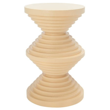 SAFAVIEH Glynn Modern Style Cream Round Accent End Table (11.8 in. W x 11.8 in. D x 18.5 in. H)
