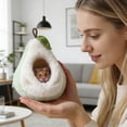 thumbnail image 4 of Sugar Glider Sleeping Pouch, Warm Plush Hamster Hammock with Hanging Loops, Small Animal Hideout Nest for Guinea Pig, Squirrel, Ferrets, Winter Cozy Cage Accessories for Mice, Gerbil, 4 of 9