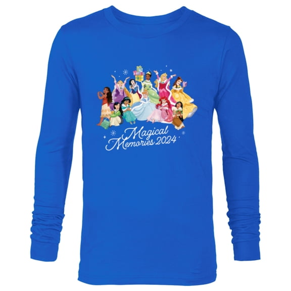 Disney Princess Christmas Holiday Magical Memories 2024 - Long Sleeve T-Shirt for Men - Customized-Navy
