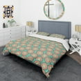 thumbnail image 3 of Designart 'Retro Circular Pattern VI' Mid-Century Modern Duvet Cover Set, 3 of 4