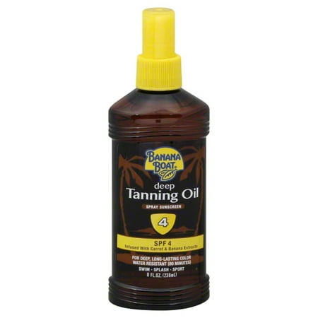 Banana Boat SPF 4 Dark Tanning Oil Spray, 8 fl oz