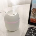 thumbnail image 2 of Mini Humidifier for Home, Cool Mist Humidifiers for Bedroom, Portable USB Alcohol Humidifier Large Capacity 220ml, Indoor Air Humidifier with Filter Cotton, Desk Humidifier Room Humidifier (White), 2 of 4