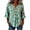 #158Green, variant on Womens Summer Tops Floral Embroidery V Neck Shirts 3/4 Ruffle Sleeve Button Decor Flowy Casual Blouses