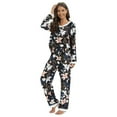 thumbnail image 6 of Xmarks Tie-dye Lounge Sets for Women Sweatsuits Two Piece Outfit Long Sleeve Pajamas Set Sweatshirt with Pants Black S, 6 of 9