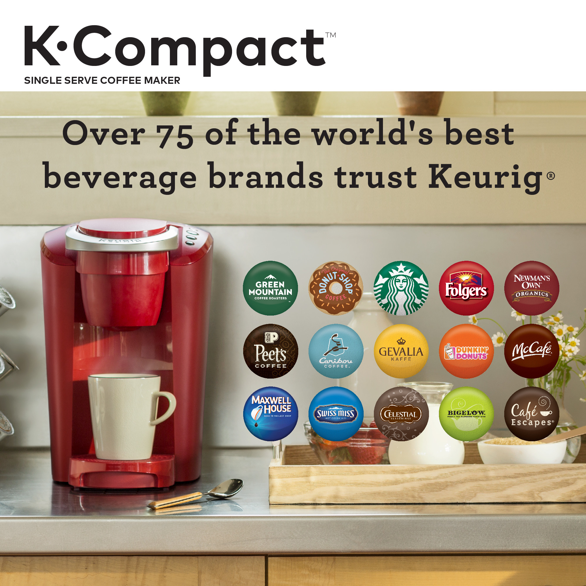 Keurig K-Compact Imperial Red Single-Serve K-Cup Pod Coffee Maker - image 5 of 10