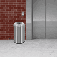 thumbnail image 5 of Open Top Trash Can, Commercial Grade Stainless Steel Garbage Can with Removable Inner Bucket, Outdoor Indoor Space-Saving Industrial Waste Container for Home, Office, Restaurant, 5 of 10