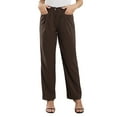 thumbnail image 1 of Pantalons Taille Haute pour Femmes, Pantalons Taille Haute avec Poche Fermeture Éclair Performance Solide, 1 of 5