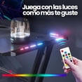 thumbnail image 4 of seraphiel Escritorio Gamer con Luces Led RGB, Mesa Gamer con Revestimiento De Fibra De Carbono, Estación De Trabajo para Gaming Y Oficina En Casa con Ganchos para Auriculares, 4 of 8