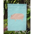 thumbnail image 3 of Caroline's Treasures BB8111GF Welsh Pig Blue Check Flag Garden Size , Small, multicolor, 3 of 3