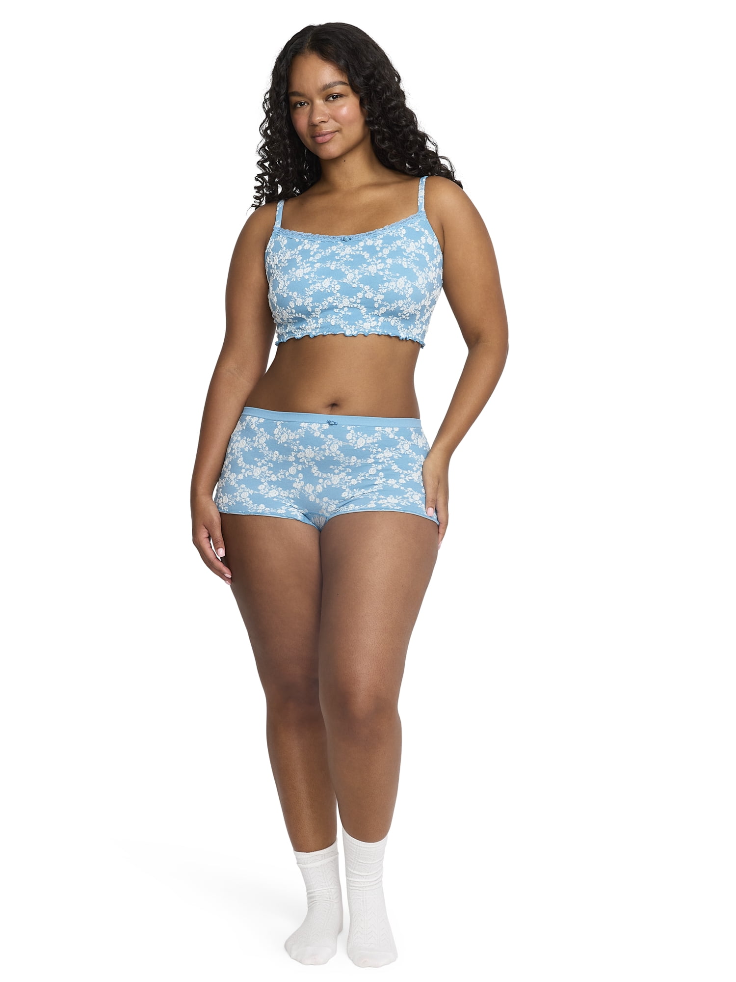 Mills by Millie Bobby Brown Women's Floral Seamless Padded Bralette, Sizes XS-XXXL