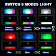 thumbnail image 3 of PATIKIL LED Light Base Non-Slip Square Display Stand, 2 Pcs LED 6 Lighting Mode Multicolor Groove Light Base for Glass Ball 3D Crystal Party Decoration, Silver, 3 of 6