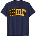 thumbnail image 1 of Berkeley CA Arched Text Vintage Design Yellow T-Shirt - Black - XL, 1 of 2