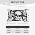 thumbnail image 6 of Balery Skull and palm leaves Bedding Queen Pillow Cases - Envelope Closure - Soft Brushed Microfiber Fabric - Shrinkage and Fade Resistant Pillow Cases-20"x30", 6 of 9