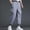 Gray, variant on Mens Cargo Jogger Pants Belted Multi Zipper Pockets Tapered Cuffed Techwear Streetwear Casual Trousers Gray Size L
