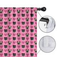 thumbnail image 4 of Blackout Kids Curtains,Pink Pug Puppies Childrens Insulated Curtains Set Of 2,Bedroom Essentials,Toddler Room Decor 52x63in(132x160cm), 4 of 4