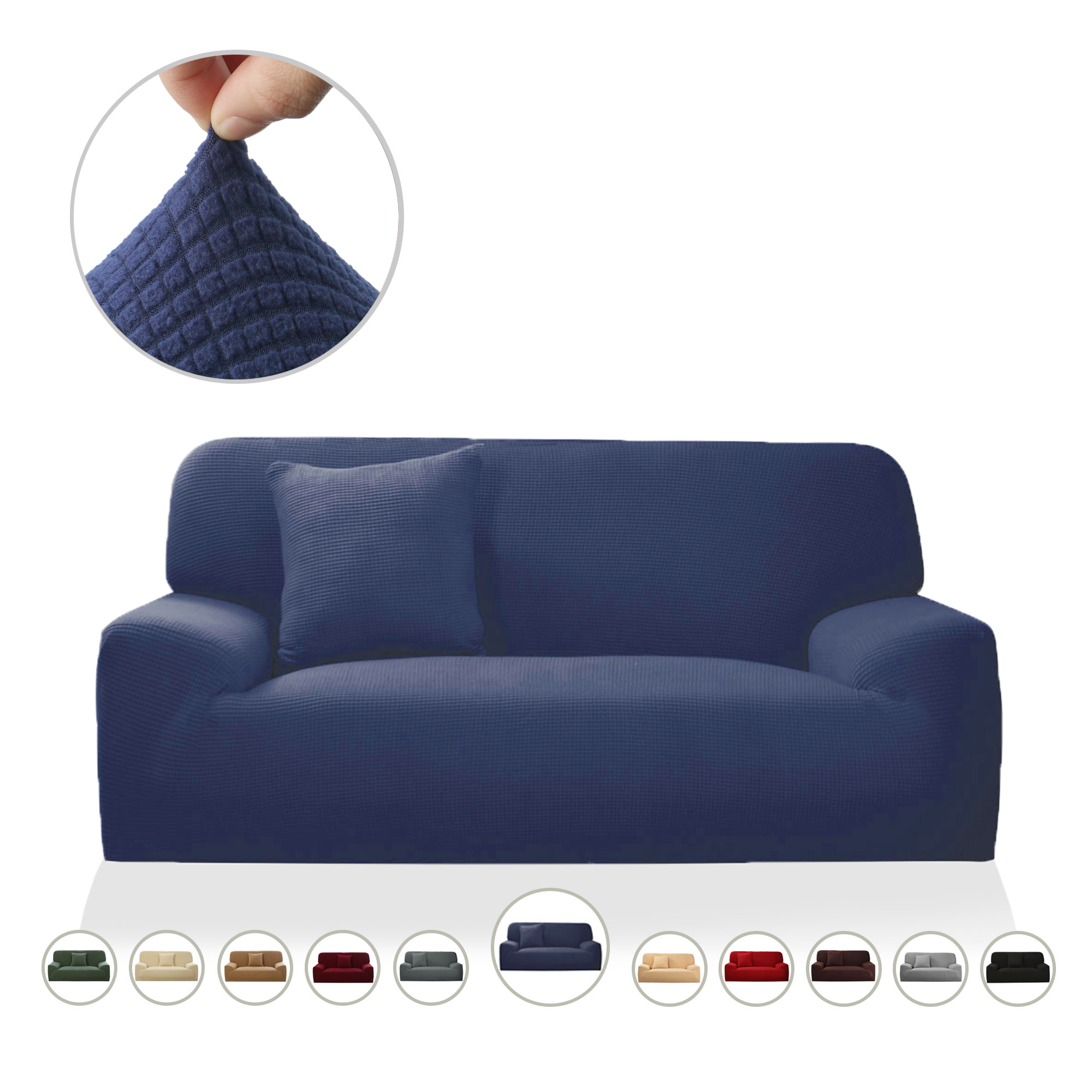 Piccocasa Jacquard Sofa Covers Strech Thick 2 Seater Slipcover Couch