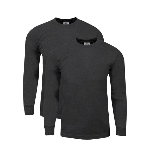 Shaka Wear 2Pack Men's Max Heavy Weight 7 oz Cotton Long Sleeve T-Shirt S~7XL