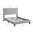 thumbnail image 4 of Full Size Upholstered Platform Bed Frame with Pull Point Tufted Headboard, 4 of 5