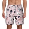 thumbnail image 3 of Uemuo Cat Pattern Mens Swim Trunks Quick Dry Board Shorts with Mesh Lining, Stretch Beach Shorts Quick Dry No-Chafing Board Shorts-XX-Large, 3 of 9
