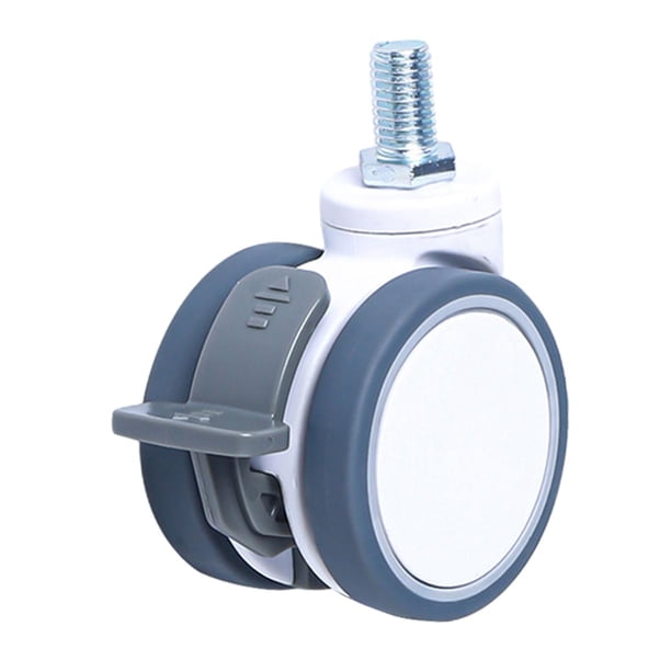 Ruedas para muebles Ruedas resistentes con freno Piezas de repuesto Rodillo silencioso para silla de escritorio para carros Soportes para TV Muebles Freno de tornillo m10x20