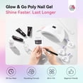 thumbnail image 6 of SAVILAND Poly Nail Gel Kit 15 Colors Cat-Eye Pink with 88W U V Lamp for Nail Extension, 6 of 10