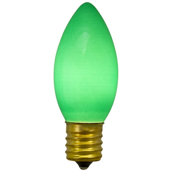Pack of 4 Green C9 Opaque Christmas Replacement Bulbs