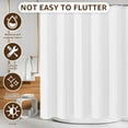 thumbnail image 5 of Dznils Boho Tassel Shower Curtain with Hooks, Farmhouse Thick Cloth Linen Fabric Bathroom Curtain, White, 72" x 72", 5 of 8