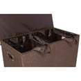 thumbnail image 3 of BirdRock Home Double Linen Laundry Hamper with Lid and Removable Liners - Brown, 3 of 6