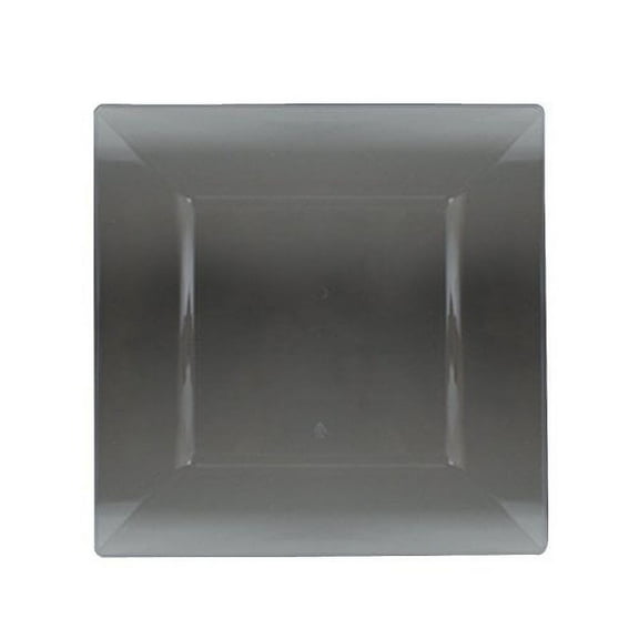 Maryland Plastics Simply Squared 10 Count Square Dinner Plates, 9-1/2", Clear