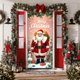 thumbnail image 1 of Cortina navideña para puerta con diseño de Papá Noel | Decoración festiva para el hogar | Tela de poliéster, decoración estándar para puertas y paredes interiores., 1 of 6