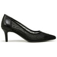 thumbnail image 2 of Naturalizer Women's Everly 4 Pump Black Faux Leather & Mesh 10M, 2 of 5