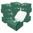 thumbnail image 1 of Paquete de 12 cajas de regalo LWYMX, color verde, 25 x 20 x 10 cm, con cinta, 1 of 7