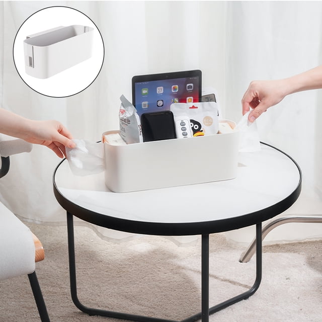 OULII 1Pcs Bed Organizer Hanging White Plastic Bedside Storage for Hospital Beds Home Organization