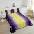 thumbnail image 2 of Gradient Yellow and Purple Bedding Set Ombre Twin Comforter Set ,Trippy Spiral Silver Wave Line Quilt,Abstract Art Room Decor Aesthetic, 2 of 5